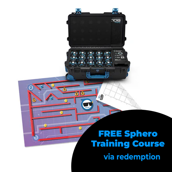 Sphero BOLT+ Education Power Pack + Maze/Grid Code Mat Bundle (x15 Robots/x30 Students)