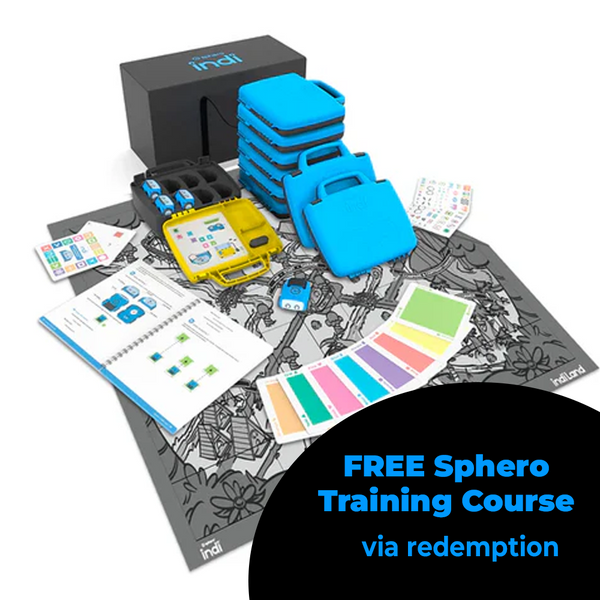 Sphero indi Education Robot Class Pack + indi Code Mat & Literacy Cards Bundle (x8 indi/x16 Students)